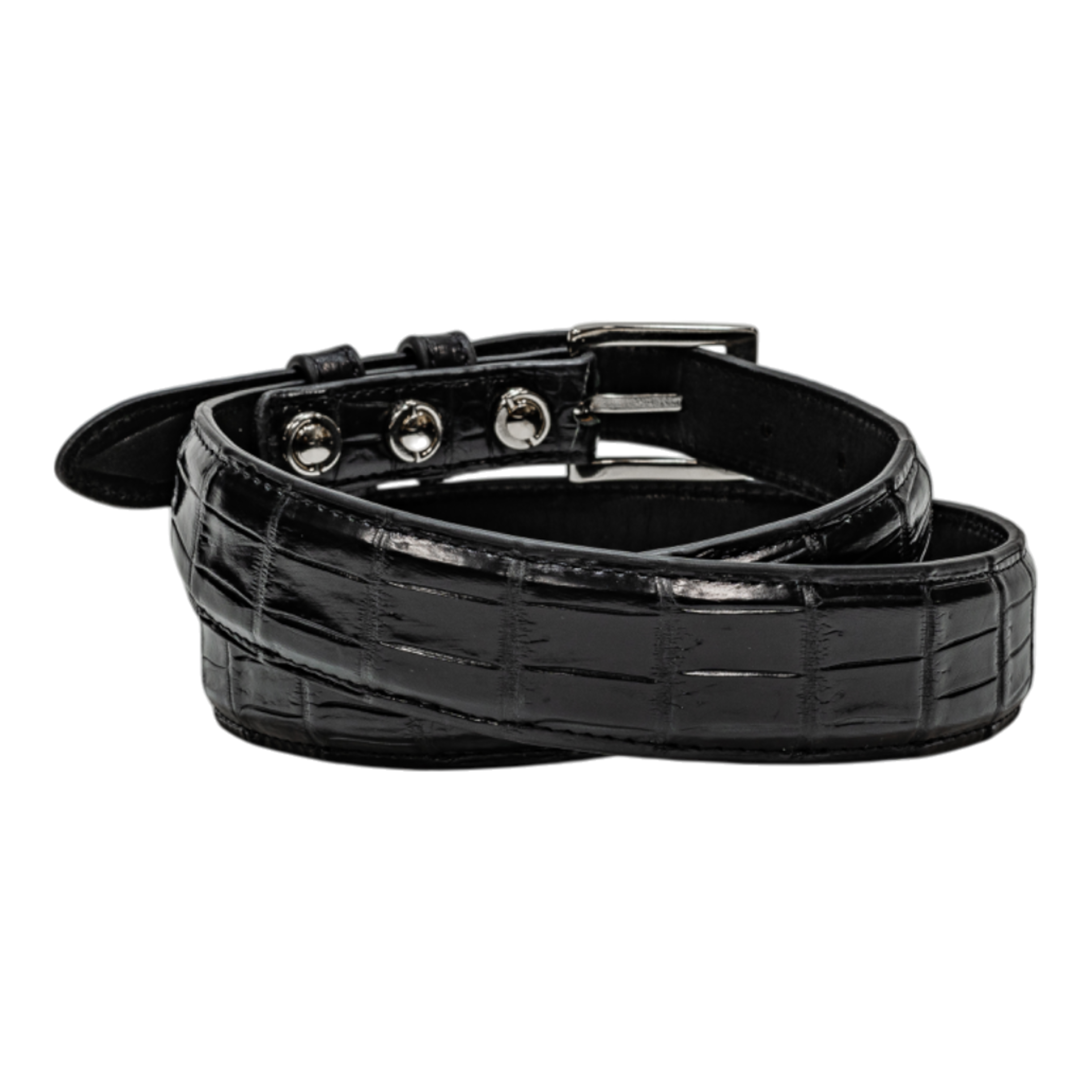 Belt 1.25 Taper - Black Nile Crocodile