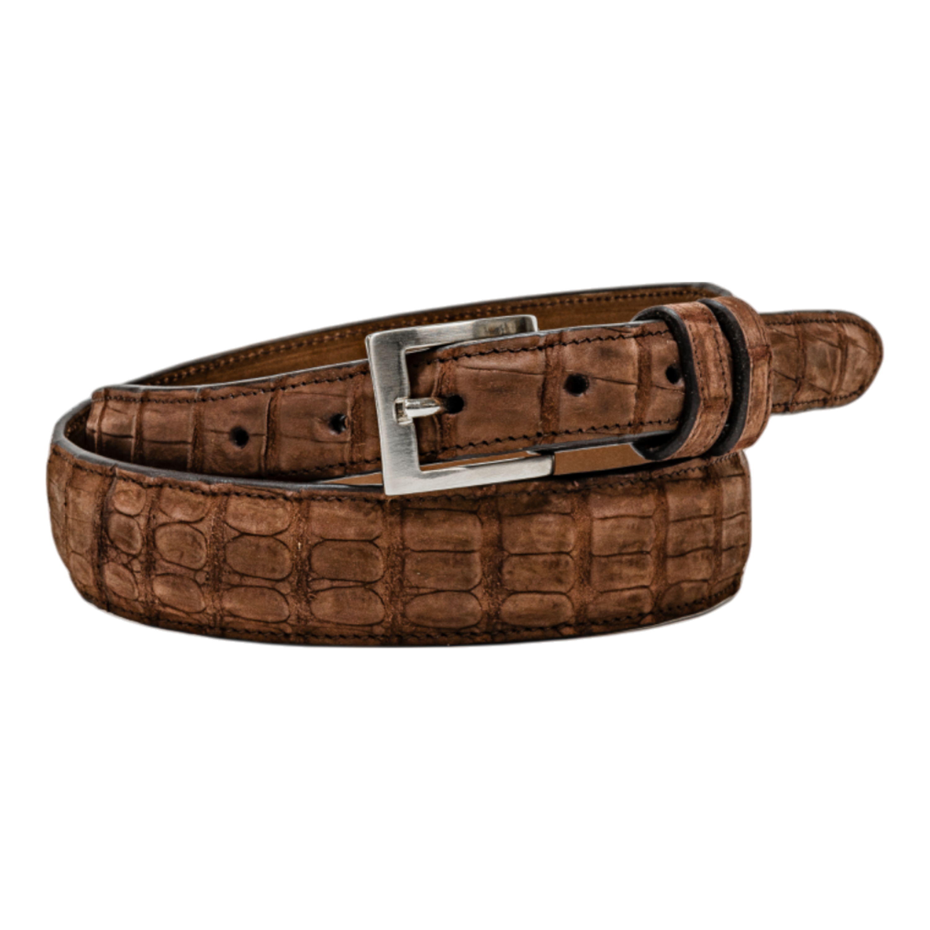 Belt 1.25 Taper - Brown Sueded Caiman