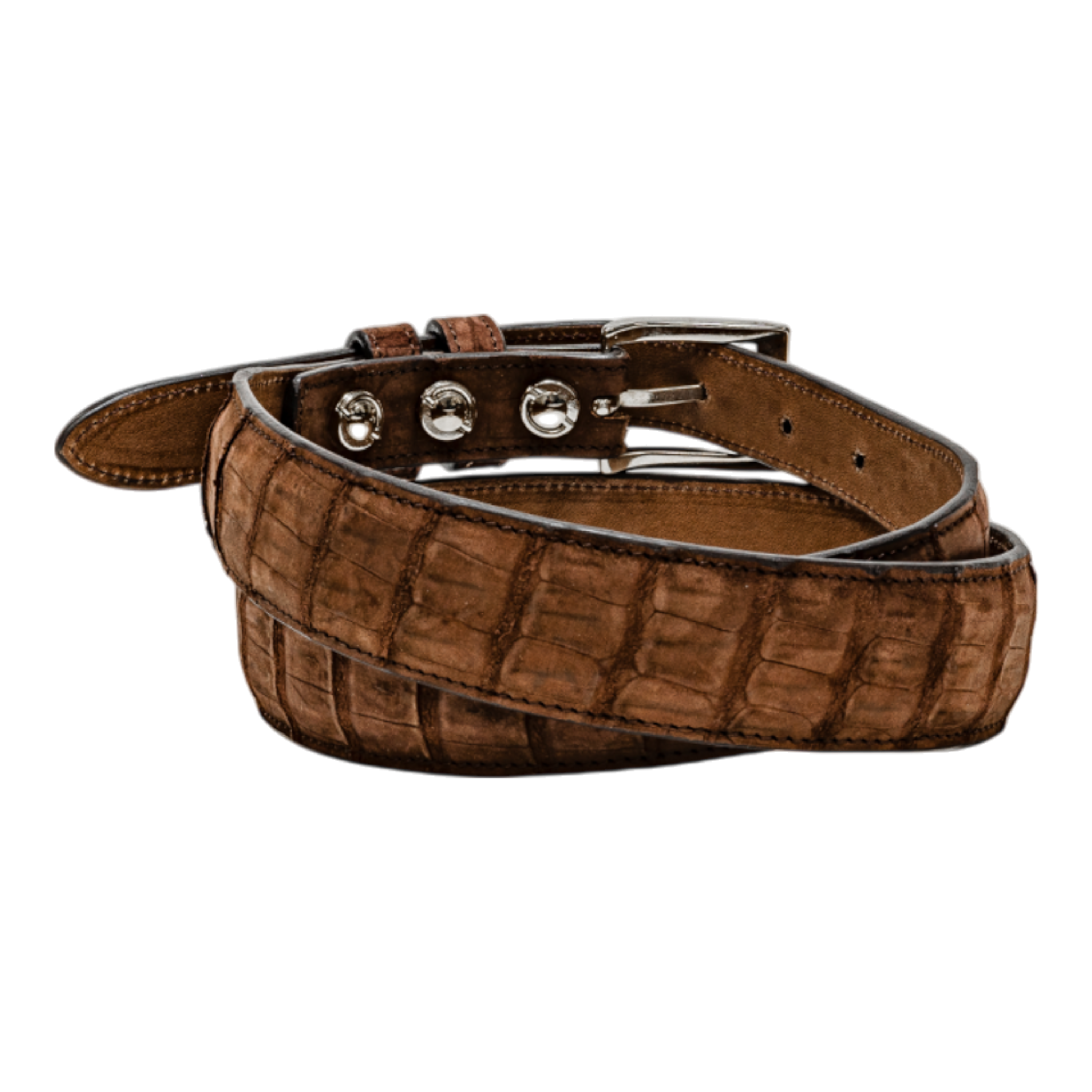 Belt 1.25 Taper - Brown Sueded Caiman