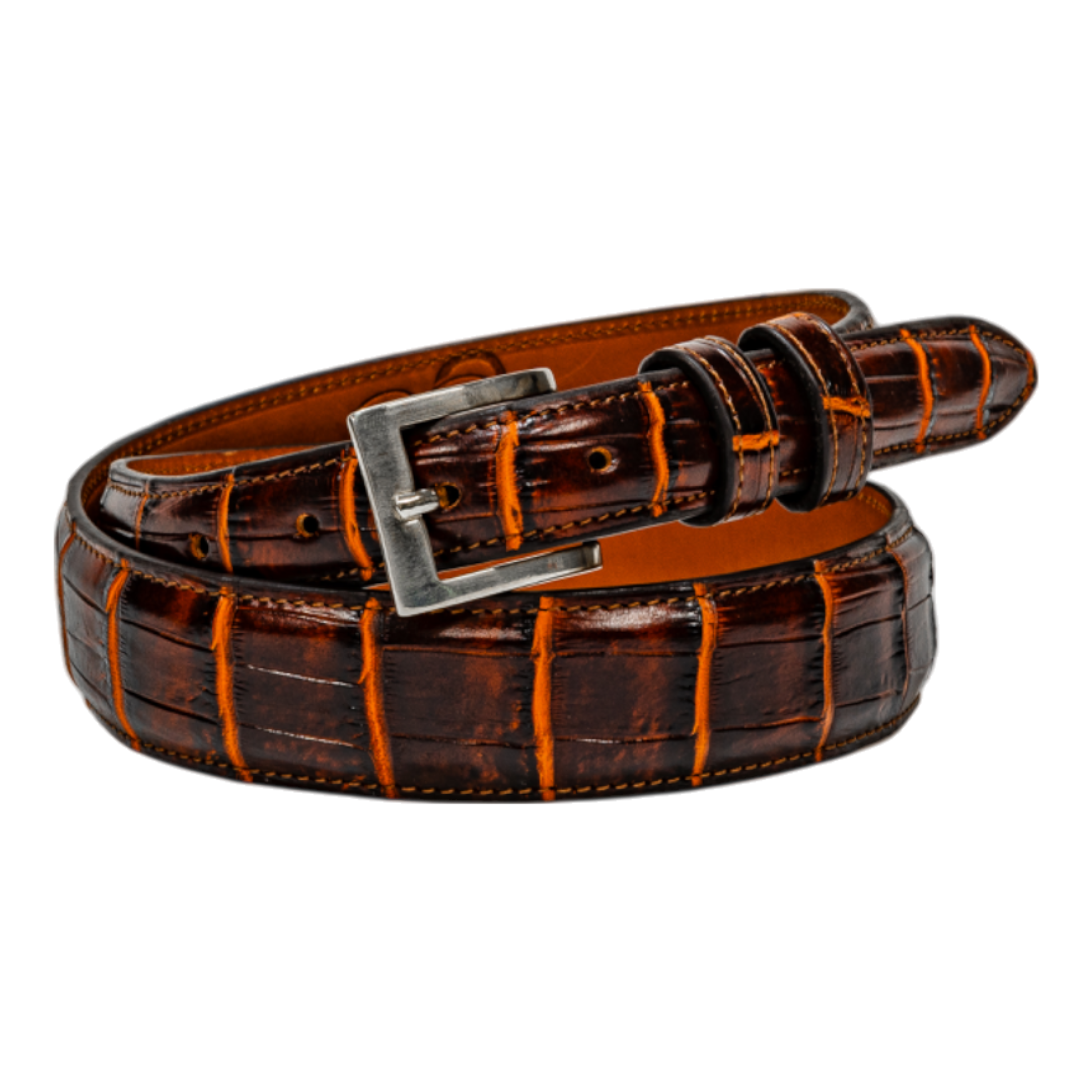 Belt 1.25 Taper - Brown Nile Crocodile