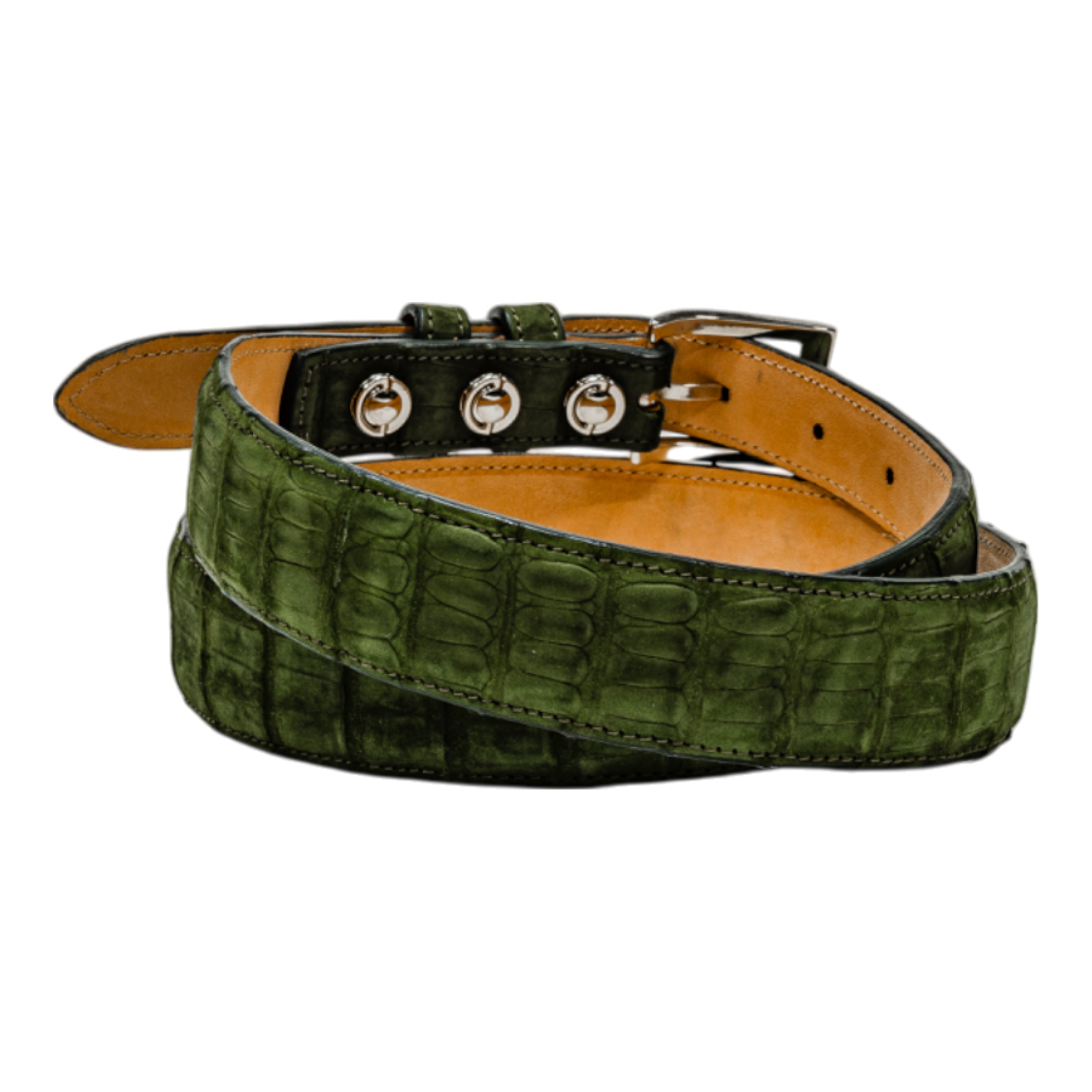 Belt 1.25 Taper - Olive Sueded Caiman