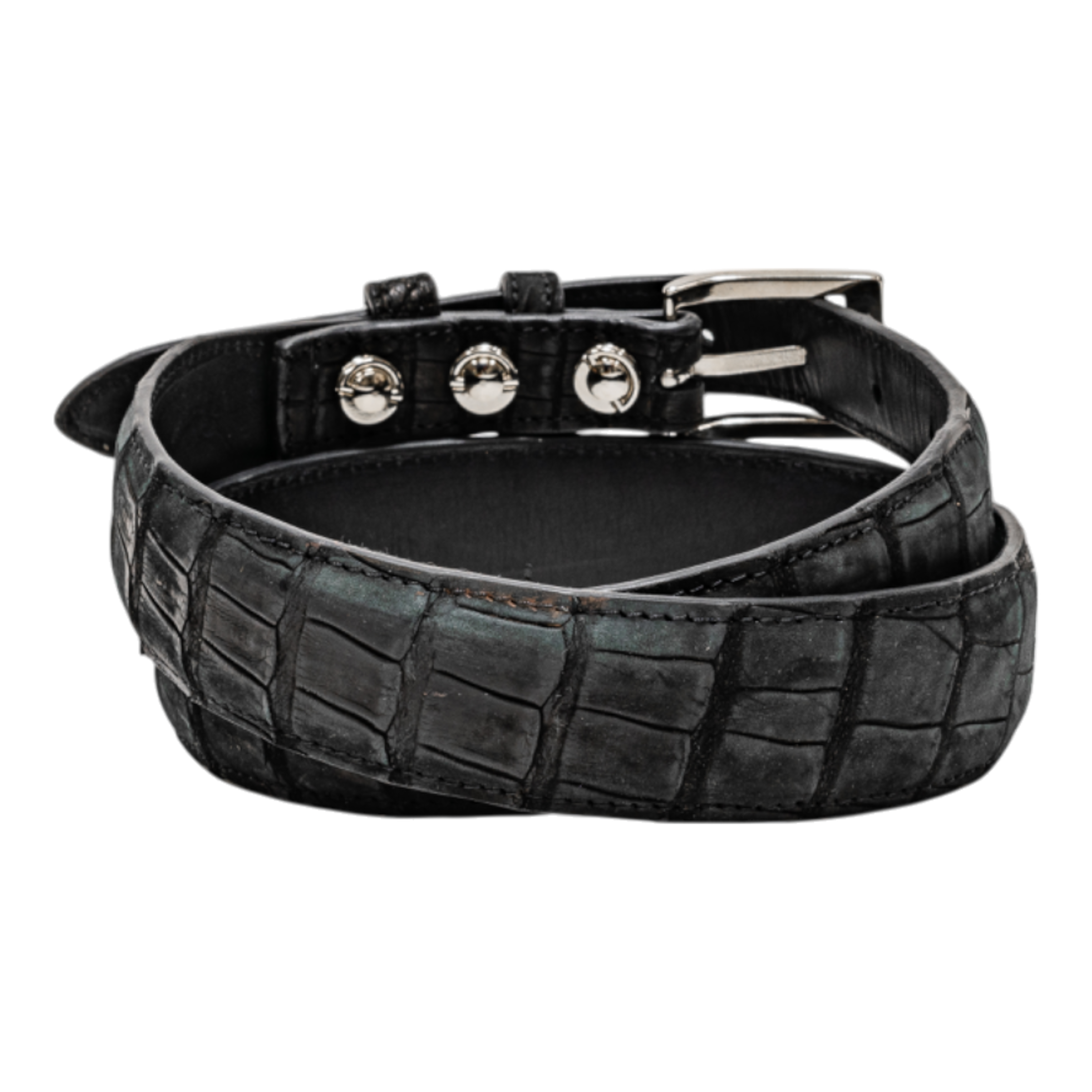 Belt 1.25 Taper - Black Sueded Caiman