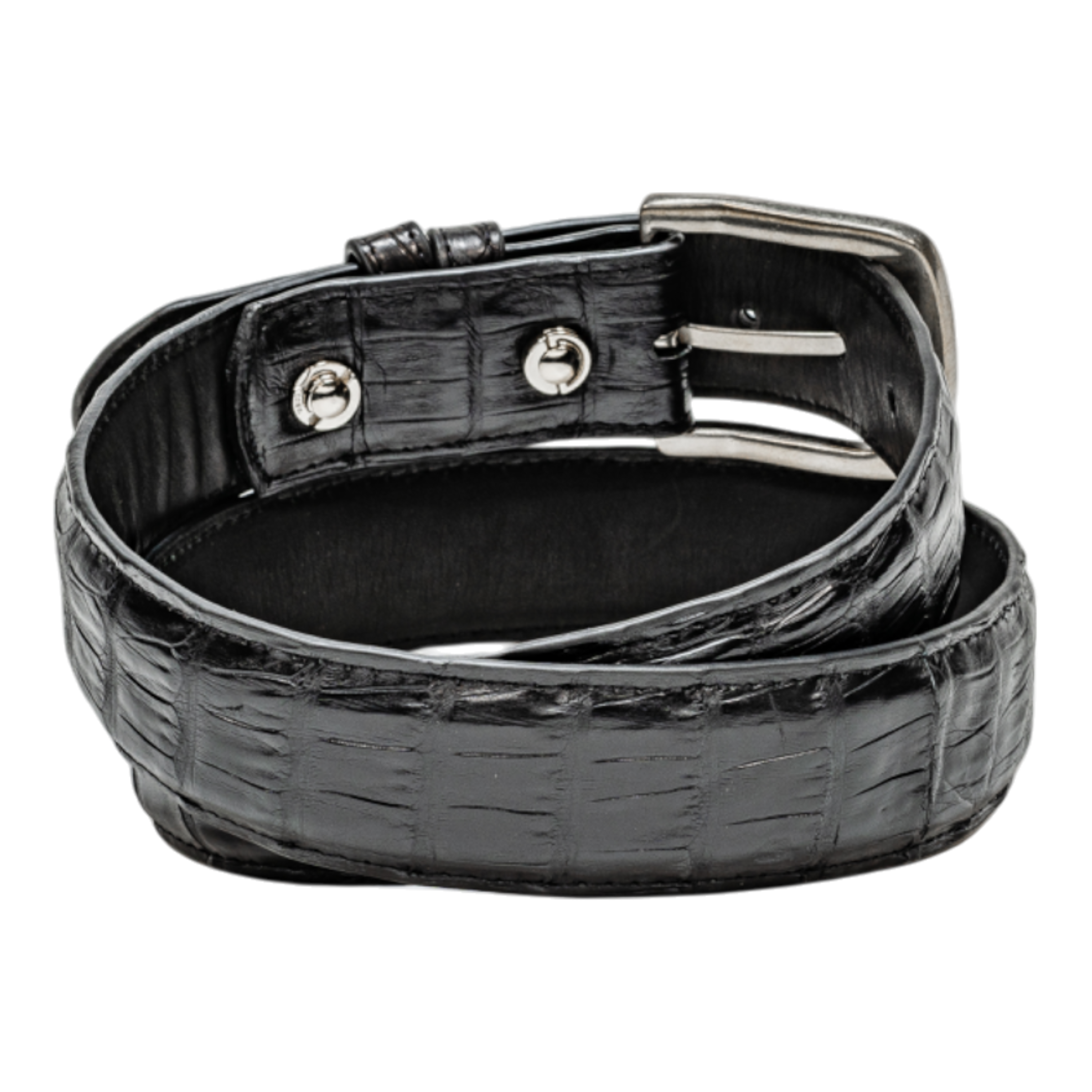 Belt 1.5 Straight - Black Caiman